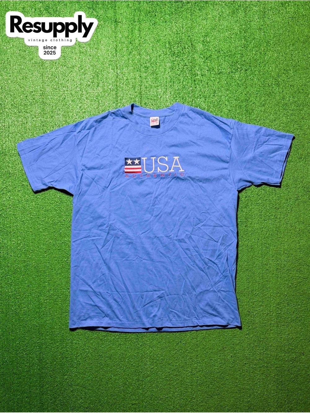 Anvil USA Blue Tee Men’s Size XXL